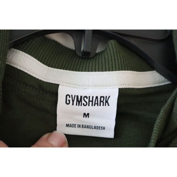 Gymshark B3A9X-EBRM Women Sz M Moss Olive Green GS Power Cropped Zip Hoodie - Picture 4 of 9